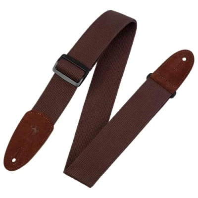 Afbeelding van Levy&#039;s MC8 BRN Gitaarriem Cotton Colour Suede Ends 5 cm Bruin