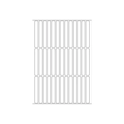 Afbeelding van HERMA 2530 multifunctionele etiketten mini (6 x 50 mm, 32 velles, papier, mat) zelfklevend, permanent klevende huishoudelabels voor handschrift, 1.248 stickers, wit