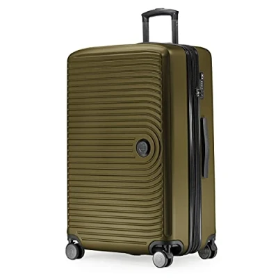 Image de HAUPTSTADTKOFFER Mitte Grande valise rigide, TSA, 4 roulettes, bagage en soute avec extension de volume 8 cm, 77 130 litres, avocat