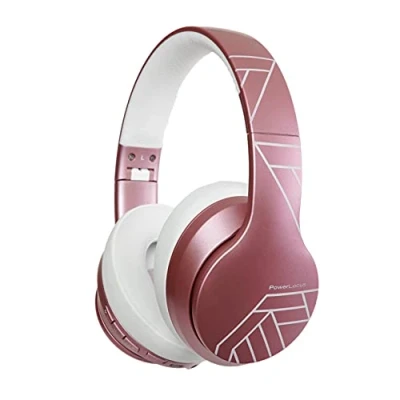 Afbeelding van PowerLocus P6 Draadloze Over Ear Koptelefoon Inklapbaar Bluetooth Hoofdtelefoon Met microfoon Matt Rose Gold