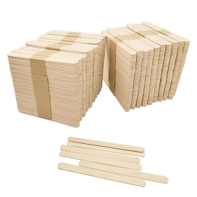 Afbeelding van 1000 stuks houten ijsstokjes, stokjes, spatels, ijsstokjes van hout, hout om te knutselen, spatels