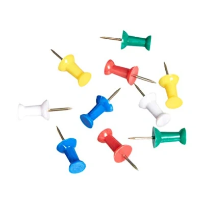 Afbeelding van Amazon Basics punaises, stalen punt, verschillende kleuren, 200 stuks