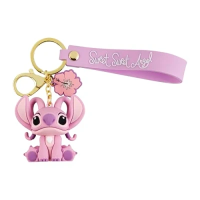 Afbeelding van Disney Lilo en Stitch Angel 3D sleutelhanger, Roze, één maat, Stitch,