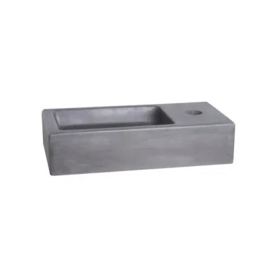 Afbeelding van Differnz Ravo Fontein Wasbak Beton Donkergrijs 38.5 x 18.5 9 cm