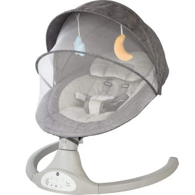 Afbeelding van Bebies First Babyswing Relax Met Kap &amp; Speelboog Grijs