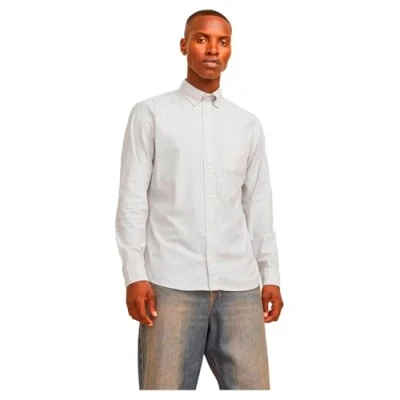 Image de Jack &amp; Jones JPRBROOK Chemise Oxford L/S Noos pour homme, Pure Cashmere/rayures : coupe ajustée, taille S, cachemire/rayures S