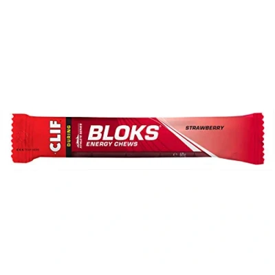 Afbeelding van Clif SHOT BLOKS Aardbeienblokken, 10 stuks, optimale aanvulling voor prestatieverhogende sporten