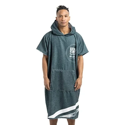Afbeelding van HOMELEVEL badponcho voor dames en heren Strandponcho met design Surfponcho volwassenen Donkerblauw