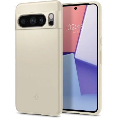 Afbeelding van Spigen Thin Fit Hoesje voor de Google Pixel 8 Pro Back Cover Beige