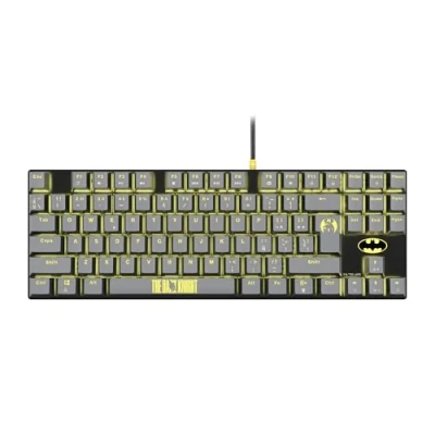 Afbeelding van FR TEC BATPCKEY, Tenkeyless/toetsenbord zonder numeriek toetsenblok (80 87%), Bedraad, Mechanische keyswitch, QWERTY, LED, Zwart, Geel