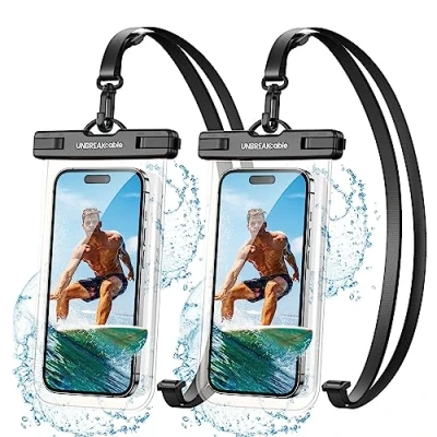 Afbeelding van UNBREAKcable Universeel Waterdicht Hoesje 2 Stuks IPX8 Telefoonhoesje Waterdichte Hoes voor iPhone 13 12 11 Pro Max XS XR X 8 6s 6 Plus Samsung S22 S20 S9 S8 Huawei, Tot 6.8 inch