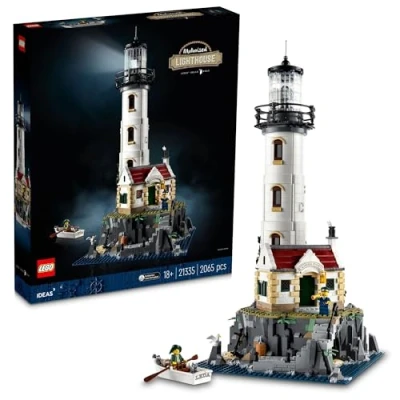 Image de 21335 Ideas Le Phare Motorisé, Maquette à Construire, Idée Cadeau, Décoration Maison, avec Minifigurines Marin, Activité Manuel