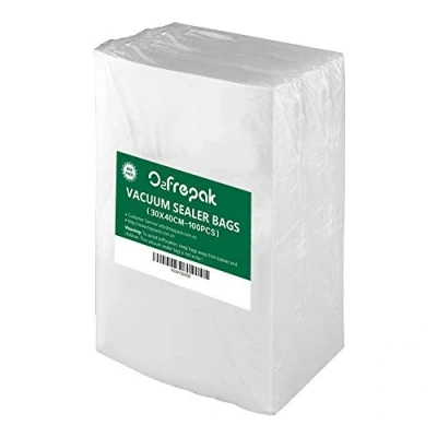 Afbeelding van O2frepak 100 zakken, 30 x 40 cm, vacuümzakken voor levensmiddelen, BPA vrij en LFGB vrij, vacuümvrieszak, compatibel met elke vacuümsealer