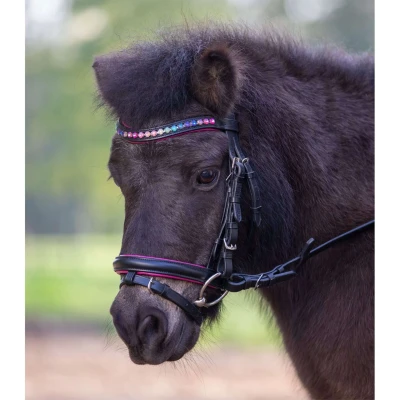 Afbeelding van Star Trenshoofdstel Pinky Engels Gecombineerd Zwart Pony