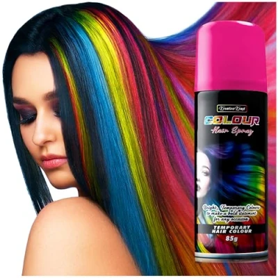 Afbeelding van Haarspray, tijdelijke kleurspray, wasbare haarkleur, 200 ml (roze)