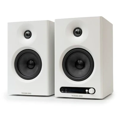 Afbeelding van VULKKANO PRO4 Studiomonitor met 4 inch woofer, Bluetooth, gebalanceerde TRS ingang, RCA, hoofdtelefoonuitgang, AUX, optisch, equalizer instellingen, pc monitorluidsprekers