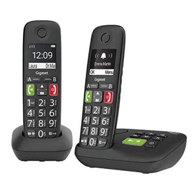 Image de Gigaset E290A Duo Téléphone sans fil système de répondeur avec ID d&#039;appelant ECO DECT\GAP noir + combiné supplémentaire