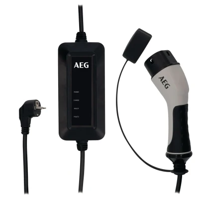 Afbeelding van AEG Auto Laadkabel Type 2 naar Schuko 16A / 230V mobiele thuislader 7 meter