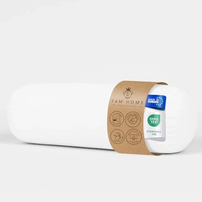 Afbeelding van FAM Home nekrol, 90 cm, 1 stuk, 21 x overtrek voor 2 personen, orthopedisch, ademend, wasbaar, holle vezels van gerecycled polyester, hotelkwaliteit, zacht