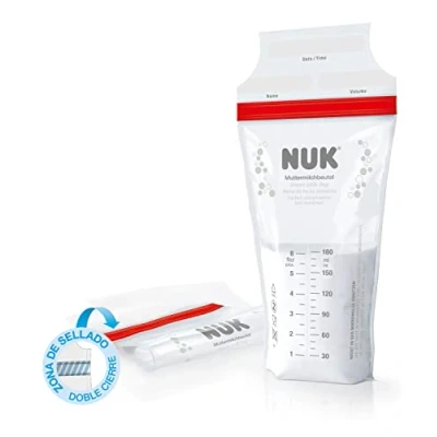 Afbeelding van NUK Moedermelkbewaarzakjes zakjes 180 ml 25 stuks