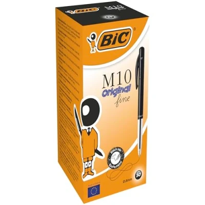 Afbeelding van 50x Bic M10 balpen zwart fijn