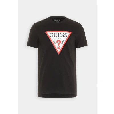 Afbeelding van Guess Original LOGO Tshirt print, Heren, Maat: Small, Jet black