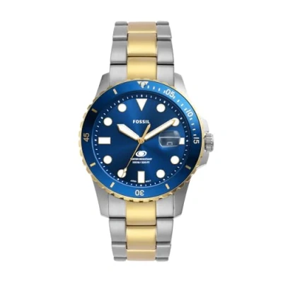 Afbeelding van Fossil Three HAND DATE Watch Horloge, Heren, Maat: One Size, Two tone