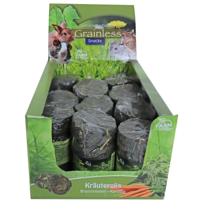 Afbeelding van Jr Farm Grainless Brandnetel Wortel Rol Ruwvoer 5 x 9 cm 80 g
