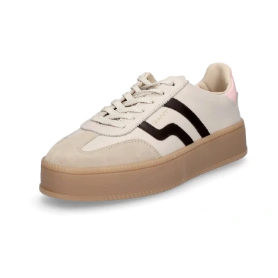 Afbeelding van GANT Cuzmani Sneakers laag, Dames, Maat: 37, Beige/brown Leer