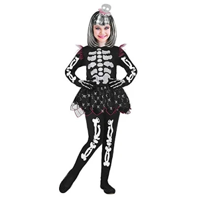 Afbeelding van Widmann Spook &amp; Skelet Kostuum In Een Tutu Meisje Zwart Maat 128 Halloween Verkleedkleding