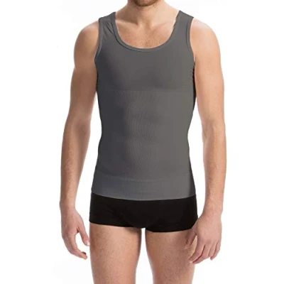 Afbeelding van Farmacell Man 417 Tanktop, figuurvormend, voor heren, van katoen, grijs.