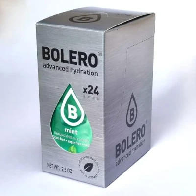 Image de Bolero Boisson MINT 24 Sachets 3 gr grammes Sticks Fruits Préparé Poudre Soluble Pour Fraîche dans L&#039;eau Produit, 72 sucré à la stévia