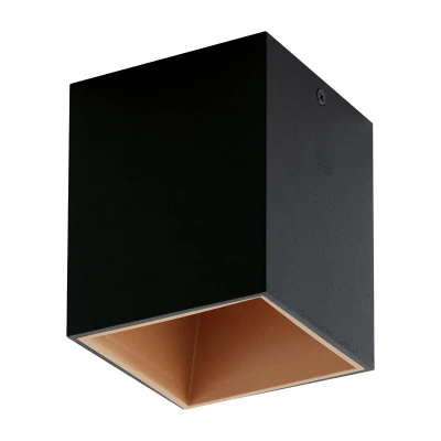 Afbeelding van EGLO Polasso Plafondlamp 1 Lichts LED 100X100mm. Zwart, Koper