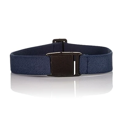 Afbeelding van Olata Elastische riem voor kinderen met gesp van kunststof (1 tot 15 jaar), Donkerblauw