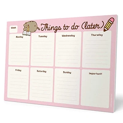 Afbeelding van Grupo Erik Notitieblok A4 Pusheen Rose Collection, Weekplanner Bureauonderlegger, Kantoorschrijfwaren, To Do List, Memoblokken, Schoolbenodigdheden