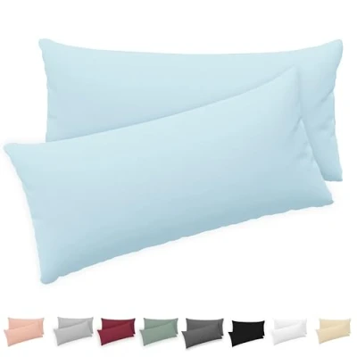 Afbeelding van Twinzen® Kussensloop, 50 x 80 cm, 100% jersey katoen, 150 g/m², kussensloop met ritssluiting, Oeko Tex gecertificeerd, 2 stuks