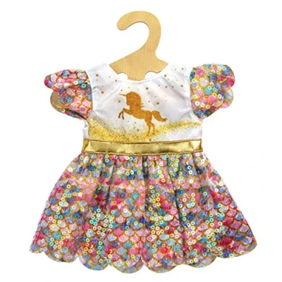 Afbeelding van Pu Glitzerkleid Einhorn Goldy,Gr.28 35cm