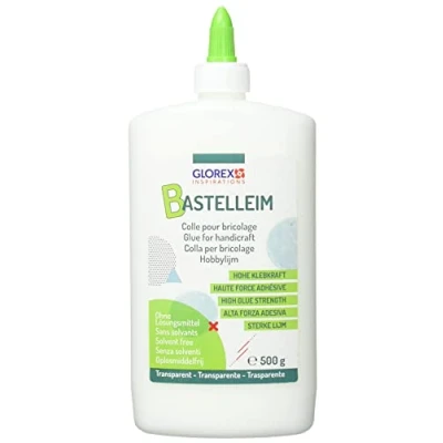 Afbeelding van Glorex 6 8090 813 universele lijm, 500 g fles, oplosmiddelvrij, wasbaar, transparant drogen, voor alle gangbare materialen