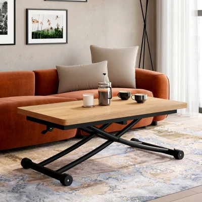 Image de table basse relevable en à manger URBANA design industriel
