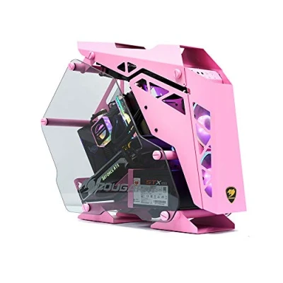 Image de Cougar gaming boitier pc mini conquer aluminium + verre trempe rose 385lmv0. 0003