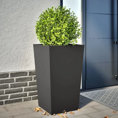 Afbeelding van vidaXL Plantenbak 45x45x75 cm staal zwart