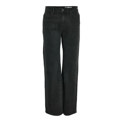 Afbeelding van Noisy May Yolanda WIDE Straight leg jeans, Dames, Maat: 25x30, Black