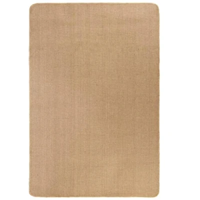 Image de vidaXL Tapis en jute avec support latex 70 x 130 cm Naturel