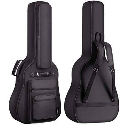 Image de CAHAYA Housse de Guitare Gig Bag 6 Poches Avant étanches avec Pochette pour pupitre 8mm rembourré 40 41 Guitares CY0181