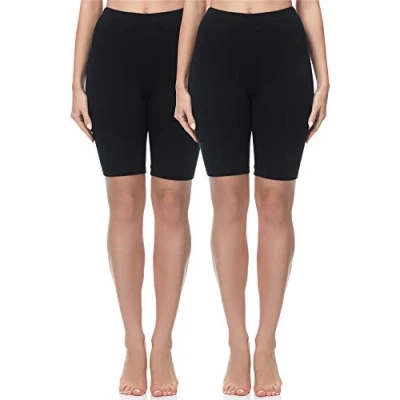 Afbeelding van Be Mammy MS MS10 200 LE 2P 2Pack Dames Zwangerschapsleggings Leggings Sport Vrijetijdsbroek Kort Katoen Sporbroek Yogabroek Zwart/Zwart XXL