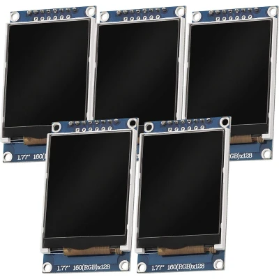 Afbeelding van AZDelivery 5 x SPI TFT Display met 1,77 inch ST7735 en 128x160 Pixels compatibel Arduino Inclusief E Book!