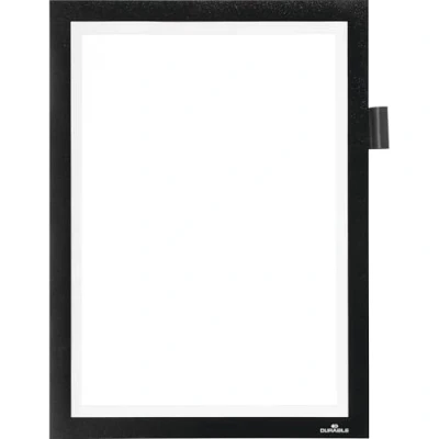 Afbeelding van Durable 498901 Duraframe Magnetic Note tas met 1 frame, magnetisch, voor A4 documenten, zwart