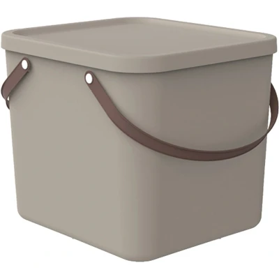 Afbeelding van Rotho Prullenbak van 40L Opbergcontainer cappuccino
