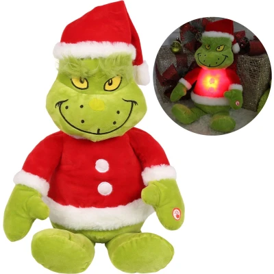 Afbeelding van Grinch Grote Pluchen/Kerstmascotte, Glimmend 50 cm