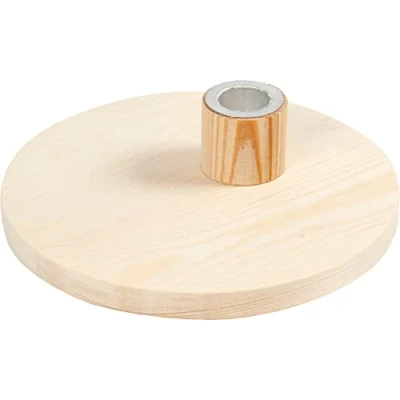 Afbeelding van Houten Kandelaar 16 Cm grenen Blank Per Stuk